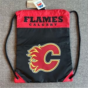 NHL Calgary Flames Drawstring Backpack Sling Bag